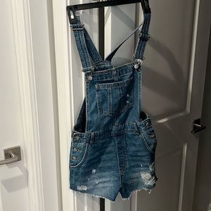 Denim short overalls, size by H&M